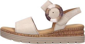 Gabor 706 Sandal - Dames - Sleehakken - Beige - 40 EU - Leer - Schoenen
