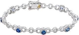 Suzy Levian Lab Created Sapphire Tennis Bracelet in Blue at Nordstrom Rack