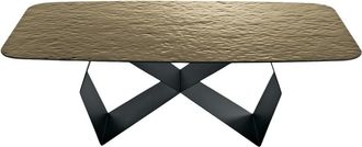 MondoViro Mesa fija cerámica marrón cm 210x110 75h