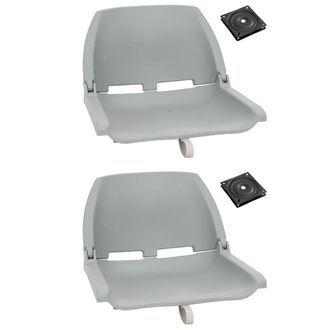 vidaXL Set De Asientos Plegables Para Barco 4 Uds Gris Vidaxl