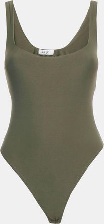 Alix Olive Green Jersey Sleeveless Bodysuit
