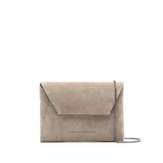 Brunello Cucinelli Suede Clutch Bag