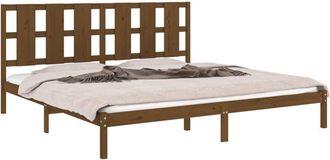 vidaXL Vidaxl - Bed Frame without Mattress Honey Brown 200x200 cm Solid Wood Pine