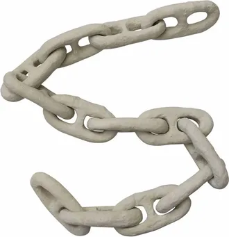 Creative Co-op Handmade Paper Mache Chain In Beige