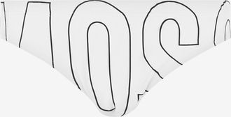 Moschino Slip mare Rubber Logo - Bianco