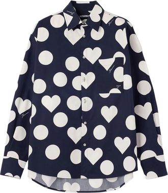 Jacquemus Camargue Heart Polka-dot Shirt