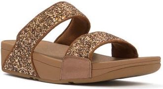 FitFlop Lulu Multi-Tonal Glitter Slides in Terracotta Tan at Nordstrom, Size 11