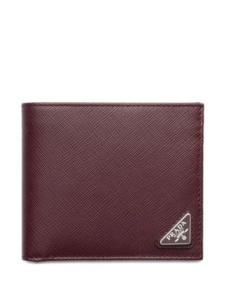 Prada Portafoglio con logo - Rosso