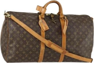 Louis Vuitton Pre-owned Weekend Bags, female, Brown, Size: ONE SIZE Pre-owned Vintage Canvas Weekend Bag