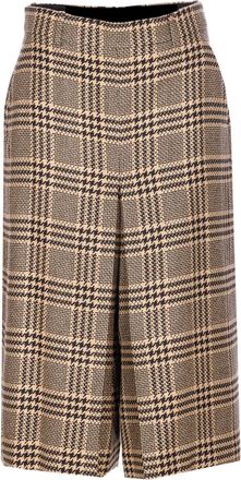 Saint Laurent Geruite cropped broek - Beige