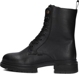 Mexx Zwarte Veterschoenen Holea Glad - Dames - Veterlaarzen - Zwart - 37 EU - Schoenen