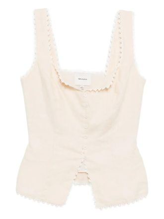 Reformation Viola tank top - women - Rayon/Linen/Flax - 10 - SUGAR