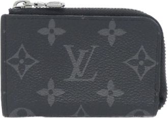 Louis Vuitton Black Coated Canvas Coin Purse/Coin Case (Pre-Owned)