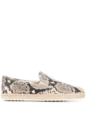 Tod's python-effect espadrilles - Neutrals