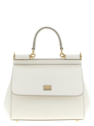 Dolce & Gabbana White Sicily Medium Satchel
