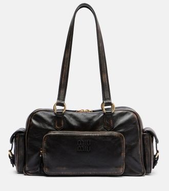Miu Miu Pocket leather shoulder bag