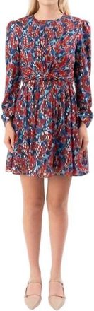 Saloni Blythe Mini Dress In Quail Sky