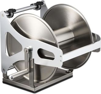 Relaxdays Soporte Manguera De Jard&iacute;n, Portamangueras De Acero, Para Pared O Superficies, 35 X 40 X 36,5 Cm, Plateado - Relaxdays