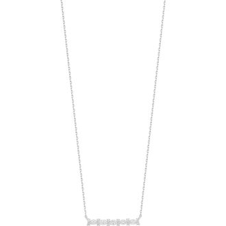 Bony Levy Mika Diamond Bar Pendant Necklace in 18Kw White Gold at Nordstrom Rack
