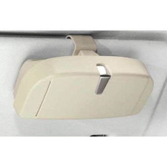 OEM Estuche Universal Para Gafas De Coche - Caja De Almacenamiento Con Cierre Magn&eacute;tico Y Ranura Para Tarjetas - Multifuncional - Para Gafas De Sol - Beig