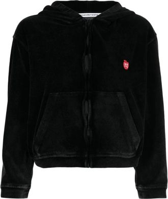 Alexander Wang Zip-through Sweatshirt - female - T by Alexander Wang - Zip-throughs - Black - XS - Sweatshirts & Hoodies