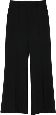 Dondup Broeken, Dames, Zwart, L, Wol, Janice Wide-leg Broek