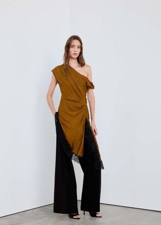 Mango BLOUSE RUCHITA-X mostarda - Donna - XS - MANGO