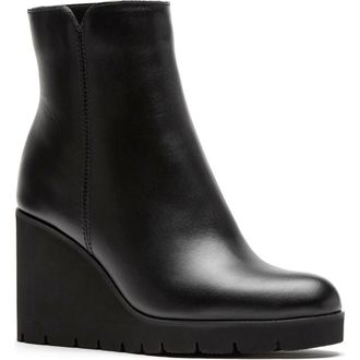 La Canadienne Go Wedge Leather Bootie in Black at Nordstrom Rack, Size 11