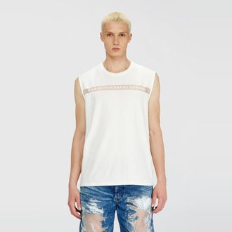 Diesel Tank top with For Successful Loving logo - T-Shirts - Unisex - White