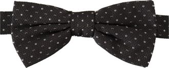 Dolce & Gabbana Zijden Strik Zwart Grijs Polka Dot - Heren - Accessoires - Zwart - ONE Size - Accessoires
