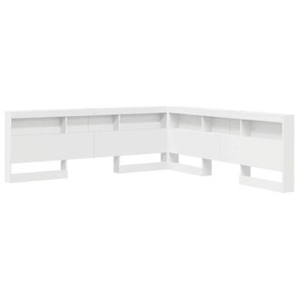 Berkfield Home Storage Headboard with Shelf with Headboard with Storage White 20