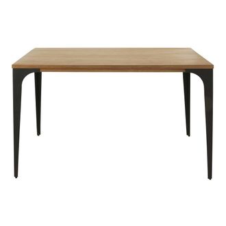 Maisons du monde Mesa de comedor profesional de mango y metal negro L.125