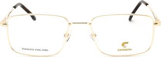 Carrera CARRERA343US Gold-Tone Rectangular Metal Eyeglasses - Gold