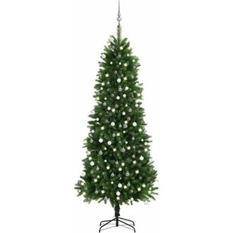 vidaXL &Aacute;rbol De Navidad Artificial Con Luces Y Bolas Verde 240 Cm Vidaxl