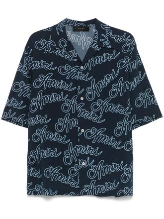 Amiri Script shirt - Blue