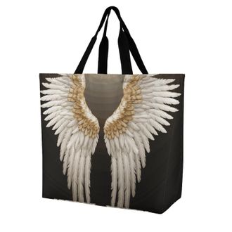 Generic Angel Wing Women Handbag Durable Tote Bag Lightweight Grocery Bags For Beach Daily Use College