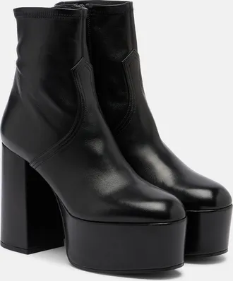 Valentino Garavani Fawcette leather platform ankle boots