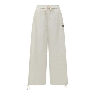Kenzo Wide Trousers, female, Beige, Size: XS Boke Flower 2.0 Drawstring Track Pants
