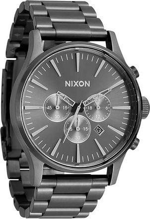 Nixon Sentry Chrono Chronograph Mens Watches All Gunmetal, Stainless Steel