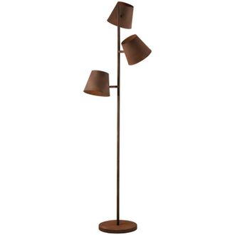 Fan Europe Fan Europe - Piantana colt in metallo ruggine invecchiato a tre luci
