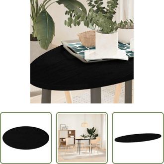 vidaXL Piano in legno - Piano Tavolo Marrone Scuro 100x50x2 cm in Rovere Massello Ovale