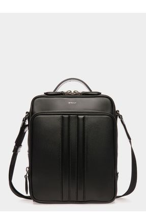Bally Mythos Crossbody Bag In Recycled Leather in Black+Palladio at Nordstrom