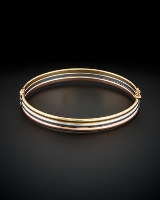Italian Gold, Inc 14K Italian Gold Tri-Tone Triple Band Bangle