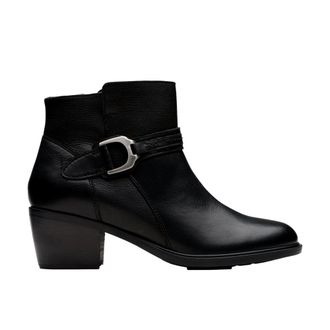 Clarks Neva Buckle Black Leather 26179799 Womens