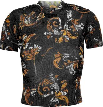 Versace Jeans Couture T-shirt con stampa Barocco - Nero
