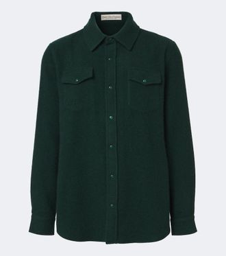 God's True Cashmere Cashmere shirt with malachite