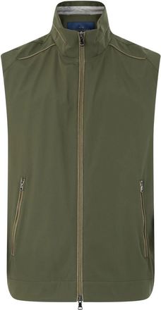 Paul & Shark Gilet met rits en hoge kraag - Heren - Bodywarmers - Groen - L - Katoen - Jassen