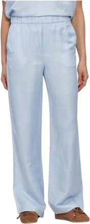 Minus Dames, Broeken, Blauw, Maat: XS Linnen
