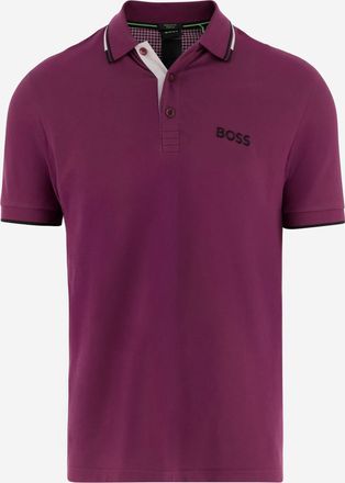 HUGO BOSS Stretch Cotton Blend Polo Shirt With Logo