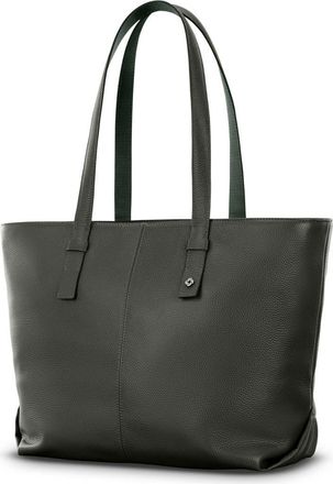 Samsonite Mobile Solution 2 Leather Tote W/ Laptop Sleeve in Olive at Nordstrom